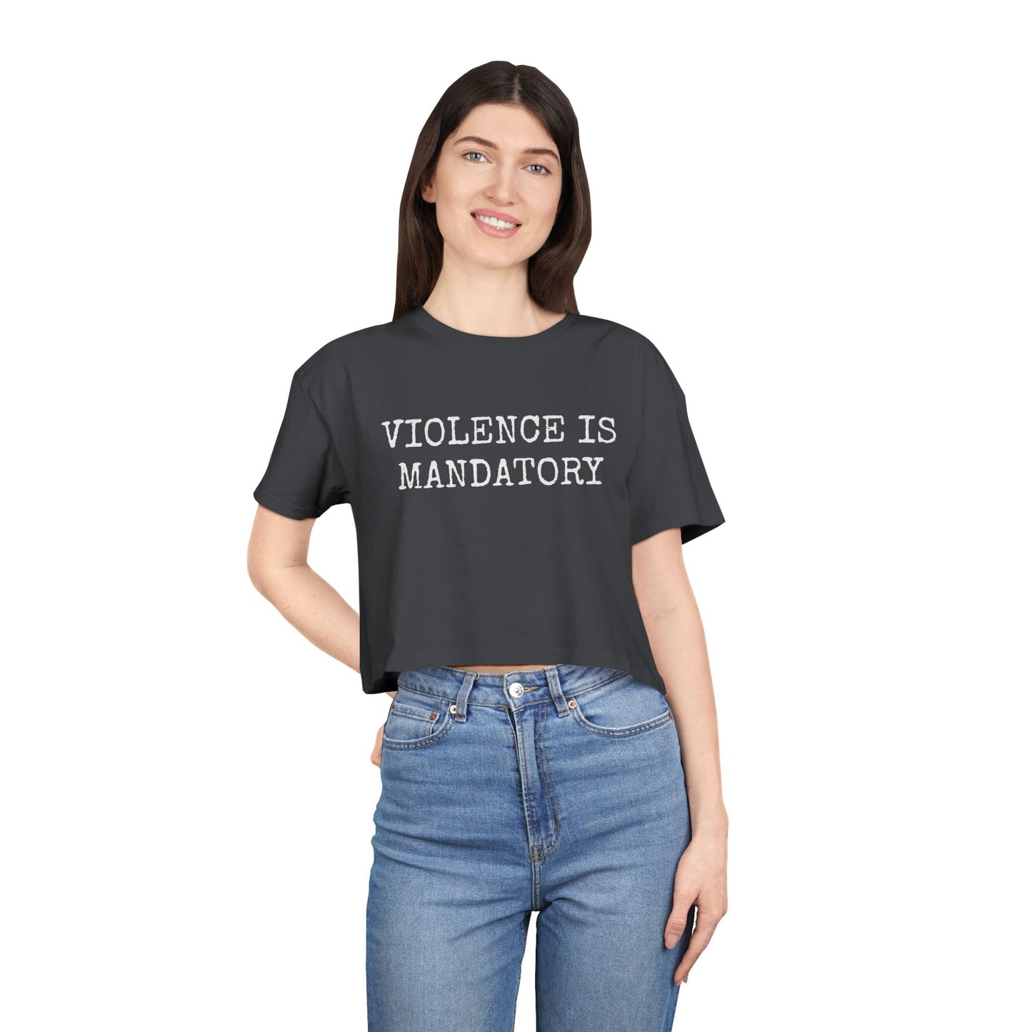 Violence is Mandatory - Dawn Women's Crop Tee