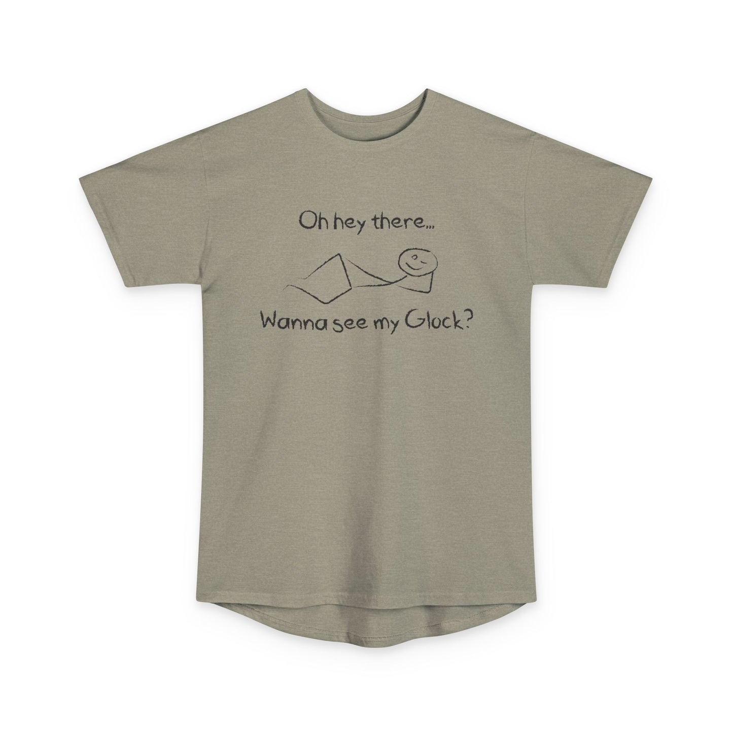 Wanna See My Glock Long Body Urban Tee