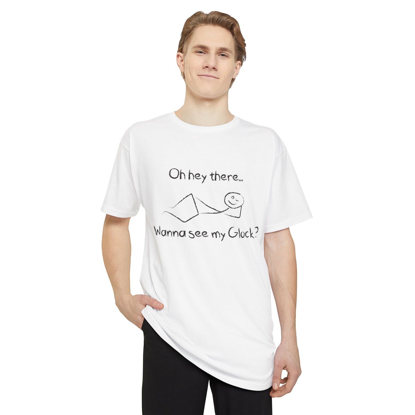 Wanna See My Glock Long Body Urban Tee