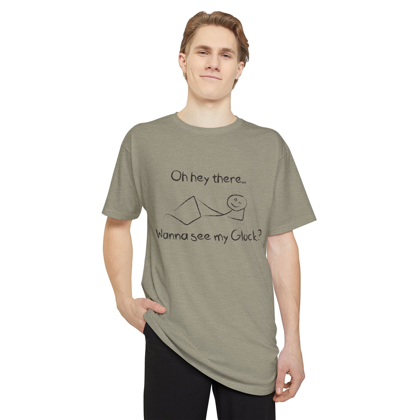 Wanna See My Glock Long Body Urban Tee