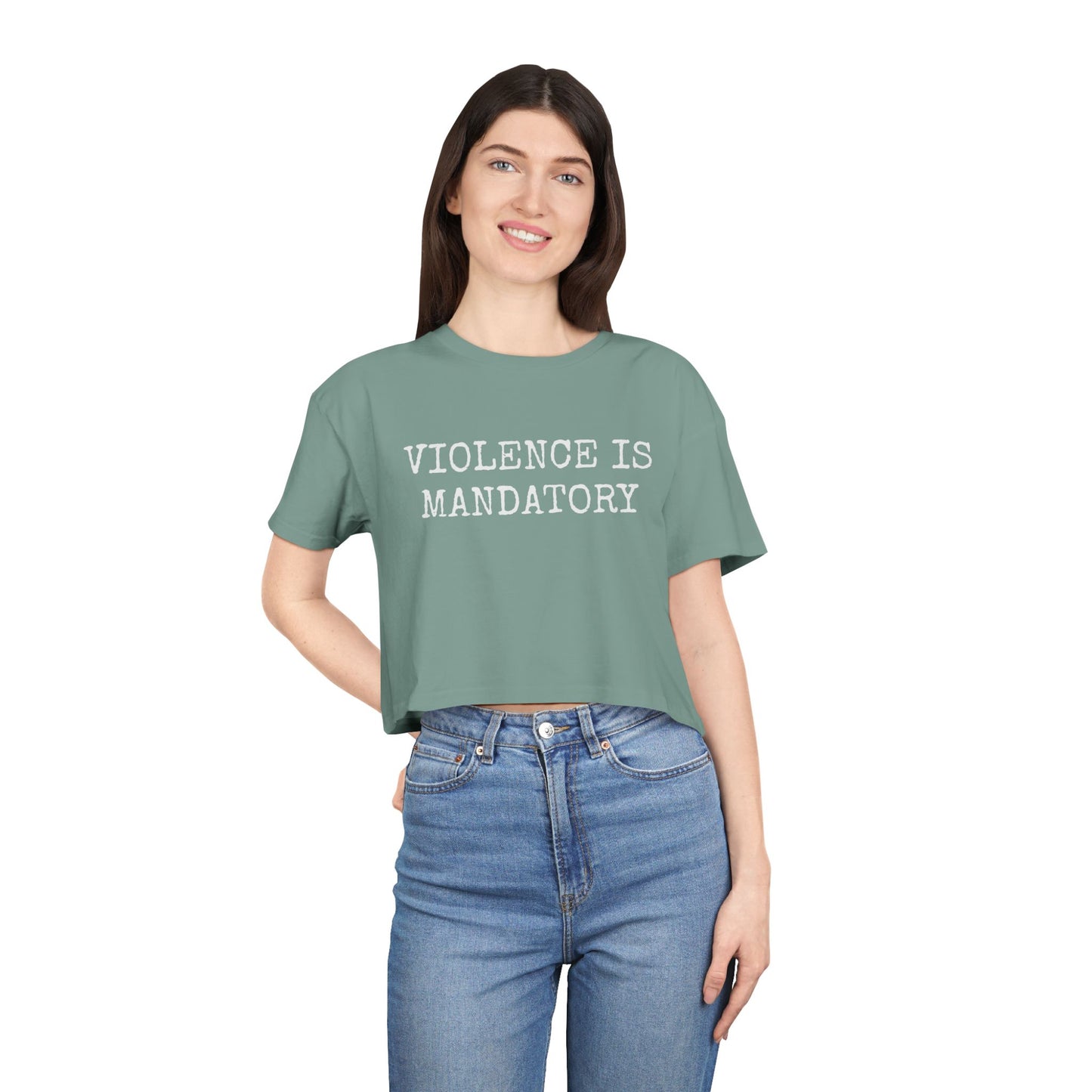 Violence is Mandatory - Dawn Women's Crop Tee