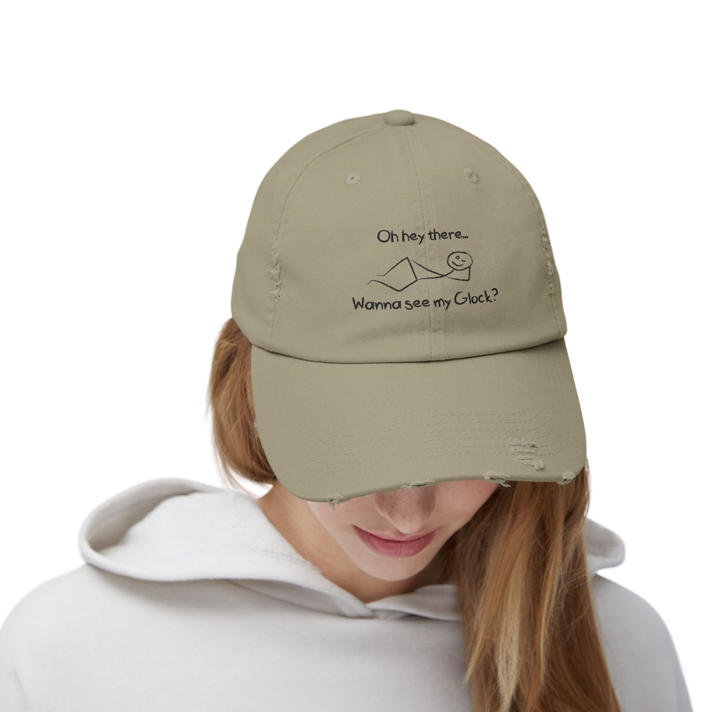 Wanna See My Glock Distressed Cap